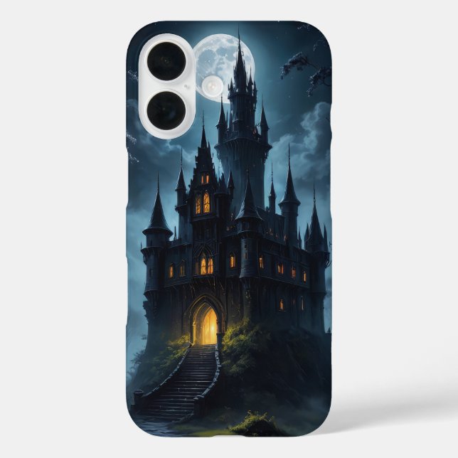Gotische Dracula-Burg mit Mondbedeckung Case-Mate iPhone Hülle (Rückseite)