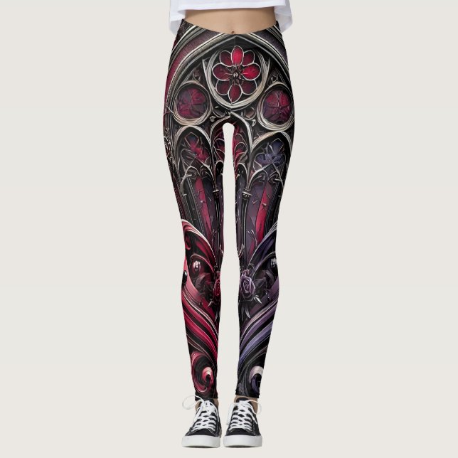 Gotische Elegance Leggings (Vorderseite)