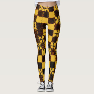 "Gotische Eleganz: Design der gelben Tafel" Leggings