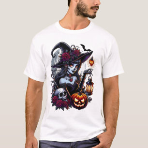Gotische Eleganz im Vintagen Spooky-Stil T-Shirt