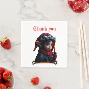 Gotische Elfenzauber unter Vollmond. Serviette