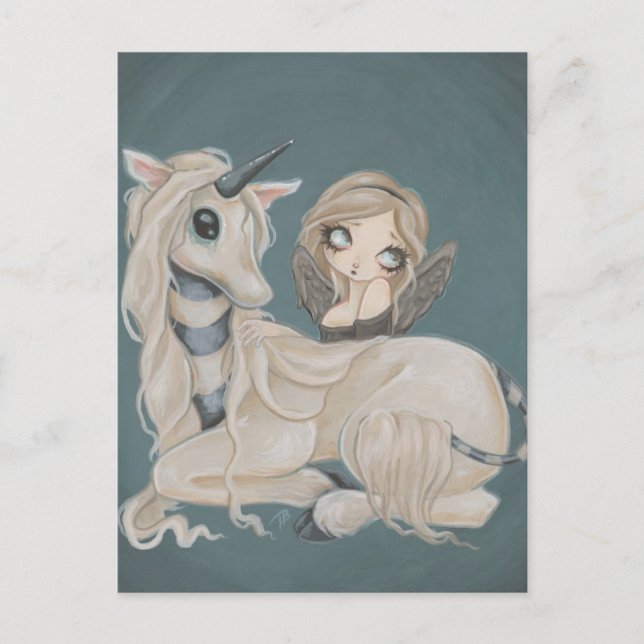 Gotische Engelsfee mit einmaliger Postkarte (Vorderseite)