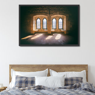 Gotische Fenster im Schloss Leiria Poster