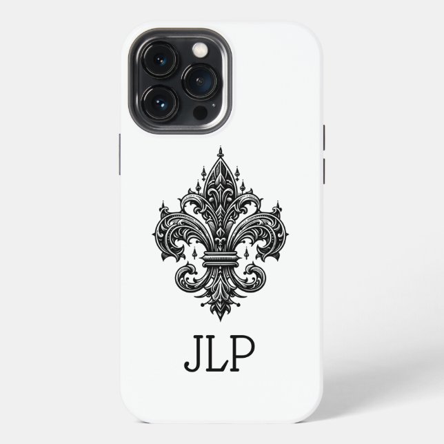 Gotische Fleur-de-lis iPhone-Hülle iPhone Hülle (Rückseite)