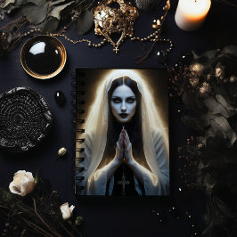 Gotische Frau im Gebet Notizbuch