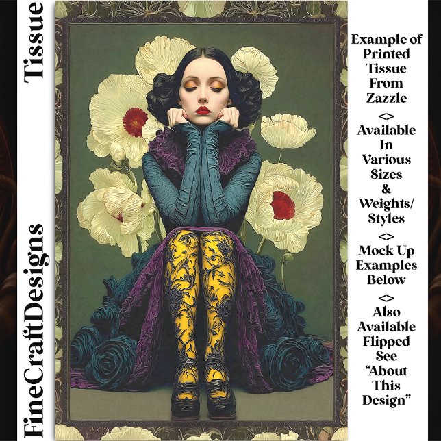 Gotische Frau mit DQ6R Dekoupage Seidenpapier (Von Creator hochgeladen)