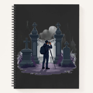 Gotische Friedhofs-Tor-Silhouette Notizbuch