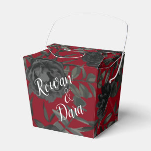 Gotische Gastgeschenk Hochzeit mit roter und schwa Geschenkschachtel