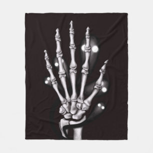Gotische Geister Skeletthand Fleecedecke