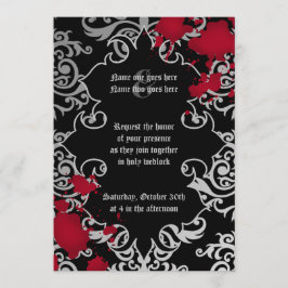 Gotische Halloween-Hochzeit Einladung