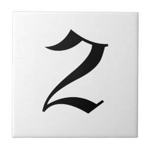 Gotische Hausnummerfliesen Fliese