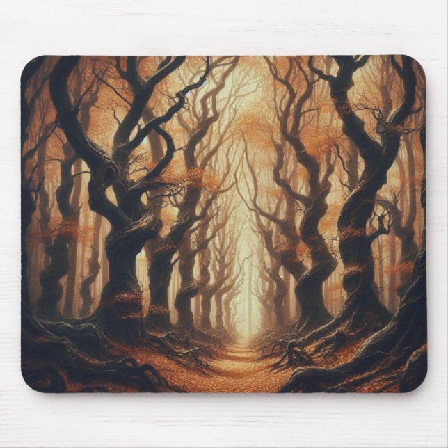 Gotische Herbstwälder Mousepad (Vorne)