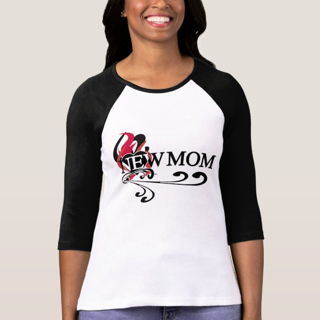 Gotische Herz-junge Mutter T-Shirt (Vorderseite)