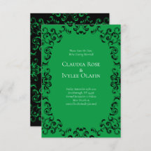 Gotische Hochzeit grün und schwarz