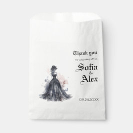 Gotische Hochzeit in Aquarellfarbe Geschenktütchen