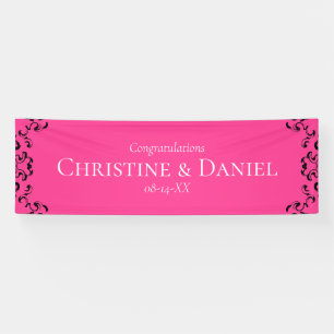 Gotische Hochzeit in Pink und Schwarz Banner