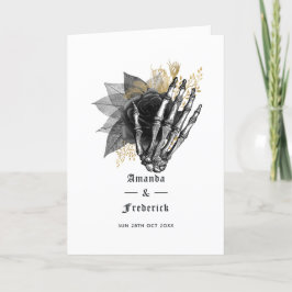 Gotische Hochzeit in Schwarz und Gold Programm