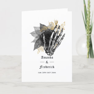 Gotische Hochzeit in Schwarz und Gold Programm