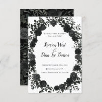 Gotische Hochzeit in Weiß und Schwarz-Rose speiche