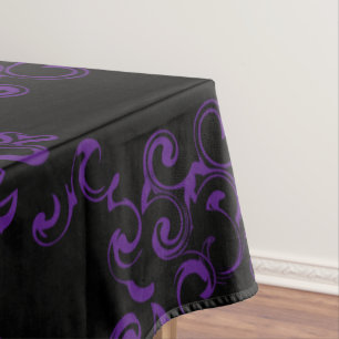 Gotische Hochzeit lila & schwarz Tischdecke