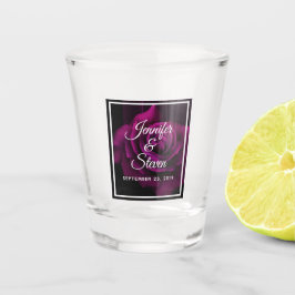 Gotische Hochzeit mit Lila Rote Rose Schnapsglas