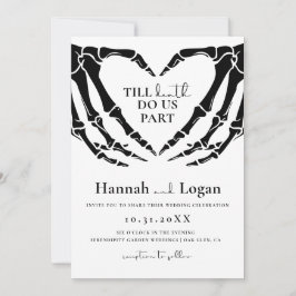 gotische Hochzeitseinladung, Halloween-Hochzeit Einladung