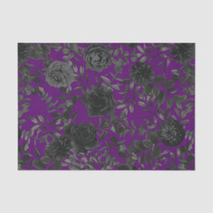 Gotische Hochzeitszettel für lila und schwarze Ros Seidenpapier
