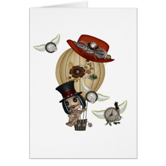 gotische Jugendstil-Heißluftballon Steampunk Art