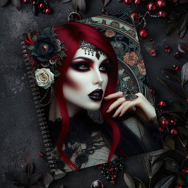 Gotische Jugendstilfrau Notizbuch