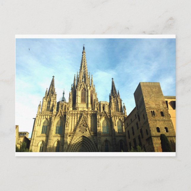 Gotische Kathedrale Barcelona, Barri Gotic Postkarte (Vorderseite)