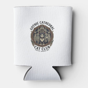 Gotische Kathedrale Katze Katze Grafik T-Shirt Kun Dosenkühler