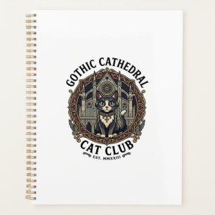 Gotische Kathedrale Katze Katze Grafik T-Shirt Kun Planer