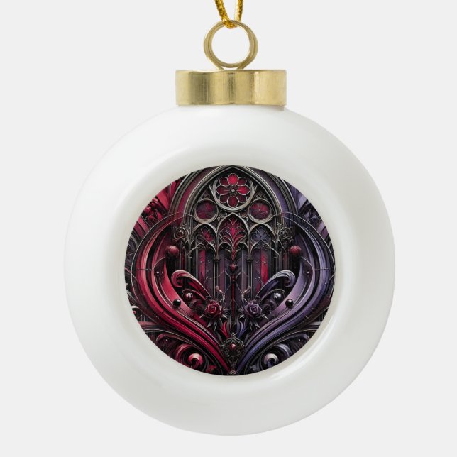 Gotische Kathedrale Ornament mit Rose Motif (Vorderseite)
