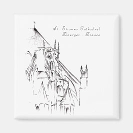 Gotische Kathedrale von Bourges, Frankreich Magnet