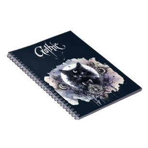 Gotische Katze Notizblock
