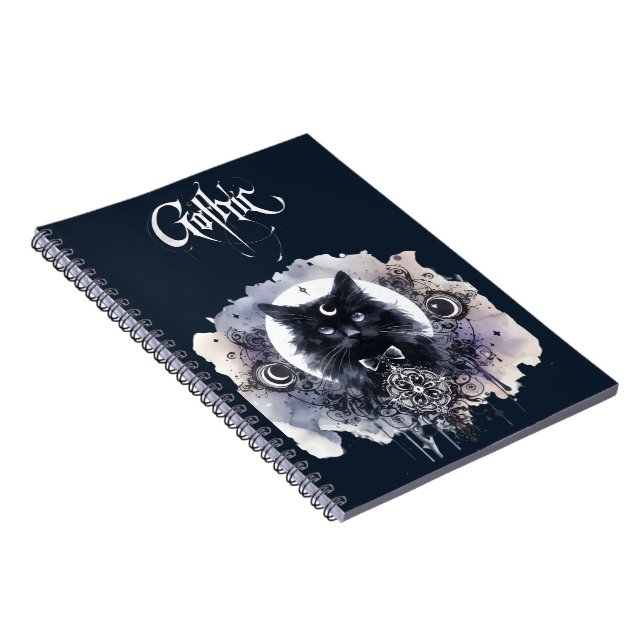Gotische Katze Notizblock (Rechte Seite)