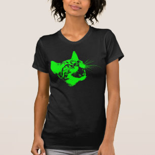 Gotische Katzen-wilde schlechte beängstigende T-Shirt