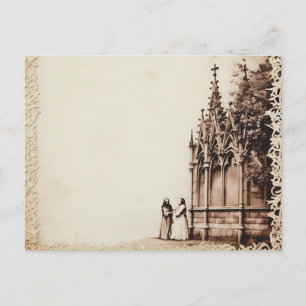 Gotische Kirche Antique Looking Vinatage Halloween Feiertagspostkarte