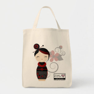 Gotische Kokeshi Lebensmittelgeschäft-Tasche Tragetasche