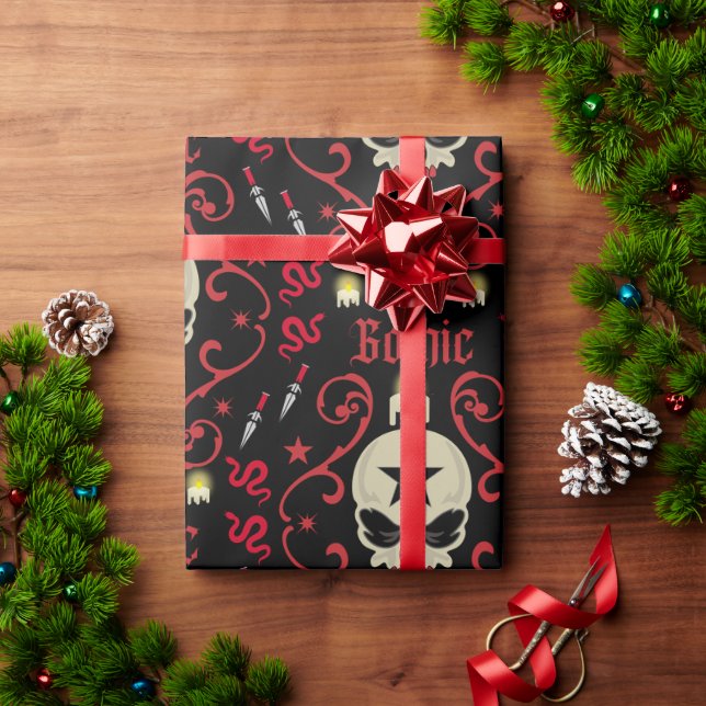 gotische Lampe und Zubehör Geschenkpapier (Feiertagsgeschenk)