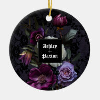 Gotische Lila Blumenbouquet an der Spitze mit Rave