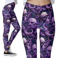 Gotische Lila Tentakel und Skulls Octopus