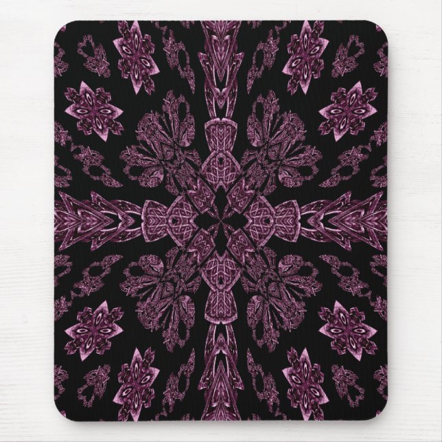 Gotische lila und schwarze Kreuzmousepad Mousepad (Vorne)