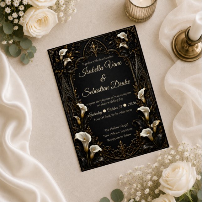 Gotische Luxus-Hochzeit Einladung (Von Creator hochgeladen)