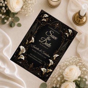 Gotische Luxus-Hochzeit Save The Date