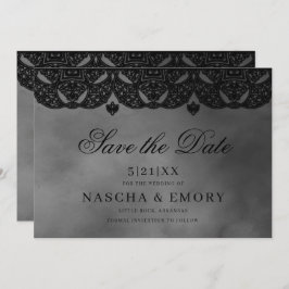 Gotische Mittelalterliche Elegante Hochzeit Save The Date