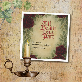 Gotische Mittelalterliche Vintage Rose Hochzeit Serviette