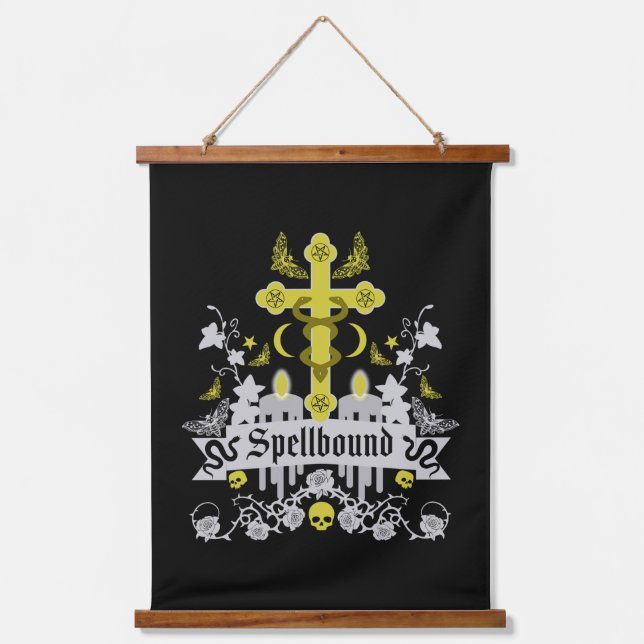 Gotische Mode-Accessoires Wandteppich Mit Holzrahmen (Vorderseite)