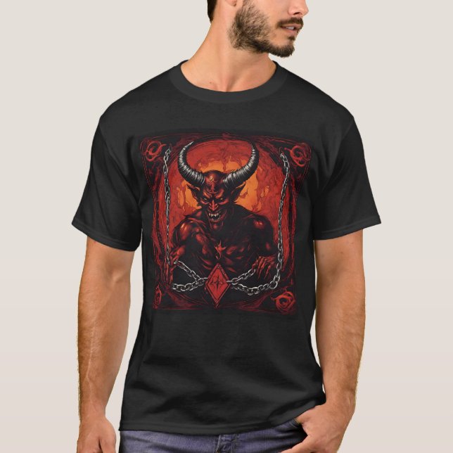 Gotische Mode Goth T - Shirt Gothic Devil Art (Vorderseite)