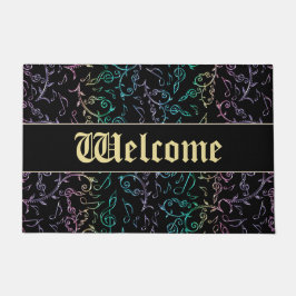 Gotische Musiknoten-kundengerechte Tür-willkommene Fußmatte
